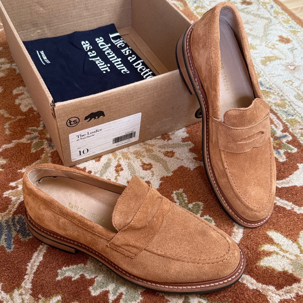 Taylor Stitch Tan Suede Loafers